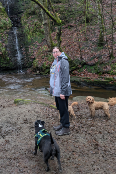 lady with dogs
